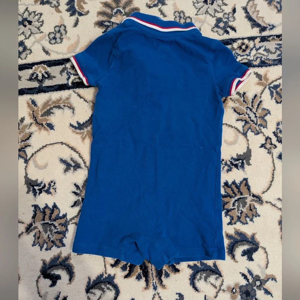 Ralph Lauren Royal Blue Polo One-Piece with Red Logo